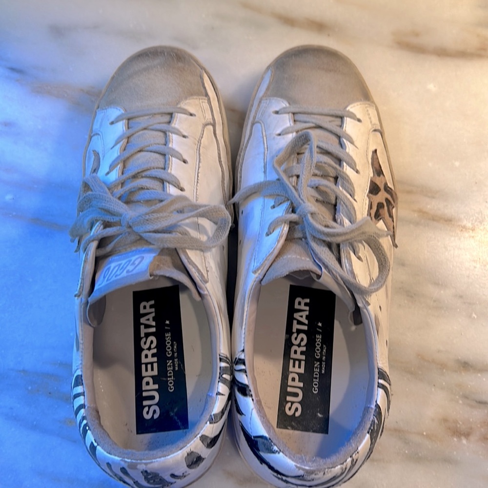 Golden Goose Superstar Low Top Aninal Print Size 40